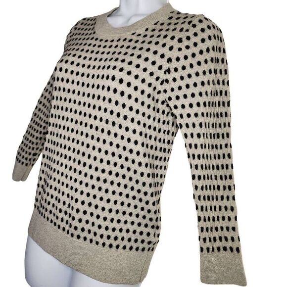 J. Crew Women's Sweater, Lightweight Polka Dot Round Crewneck Sweater, Sz M - Picture 6 of 8